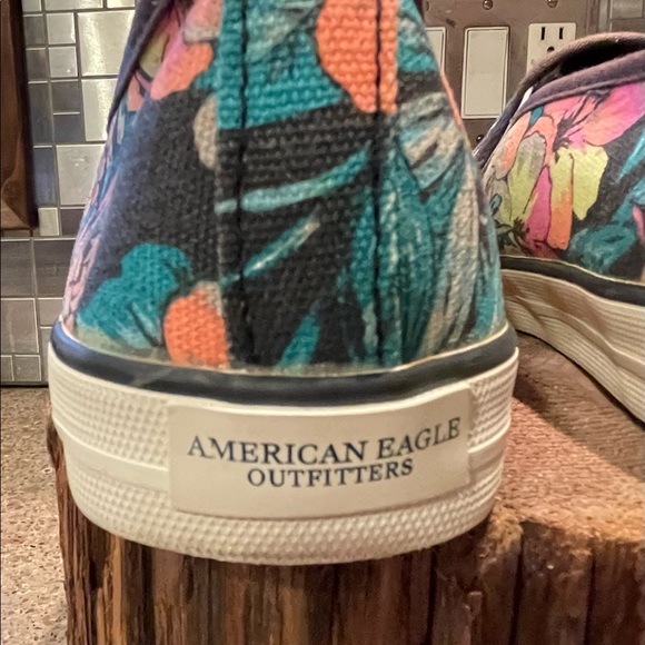 American Eagle Floral Canvas Slip Ons - Picture 5 of 6